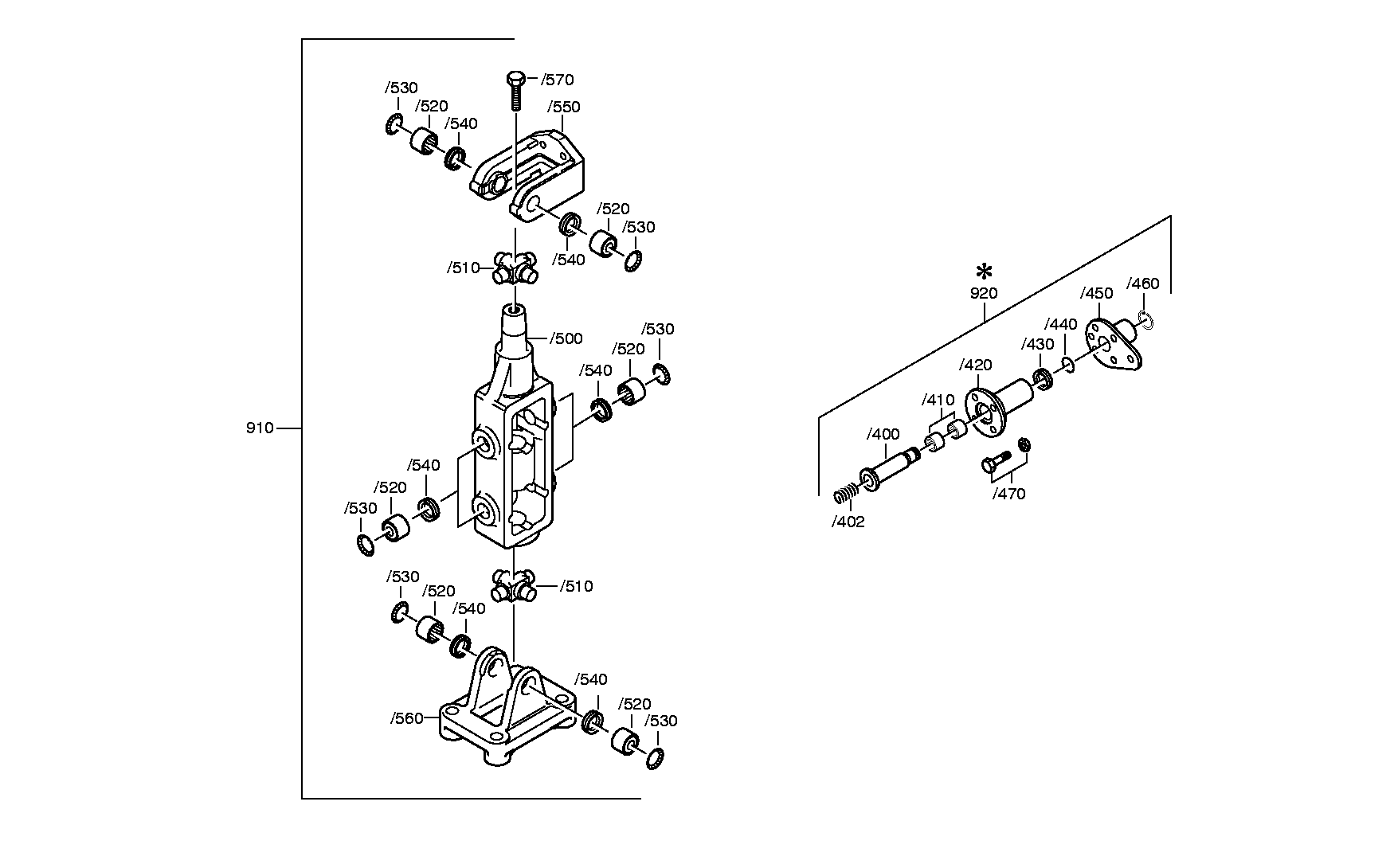 drawing for Hyundai Construction Equipment 6038323090 - GEAR SHIFT KNOB (figure 2)