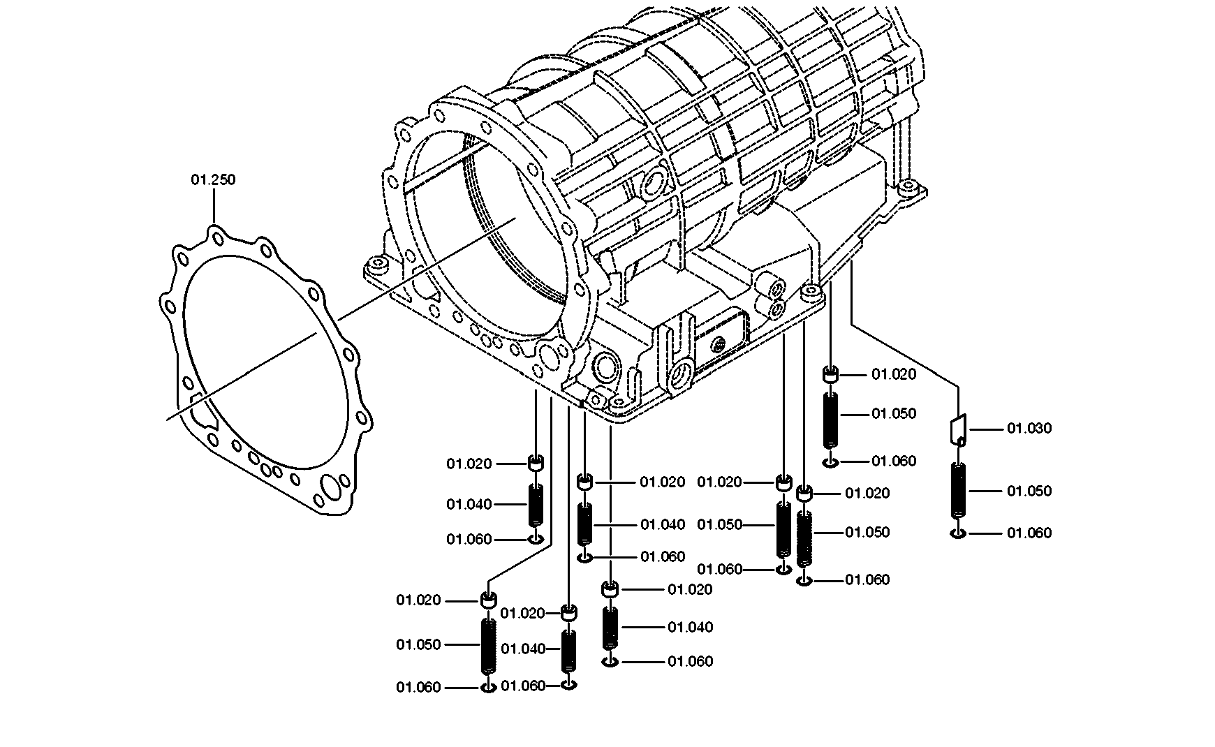 drawing for UNIPART 02JLM 2275 - ACTUATING ROD (figure 1)