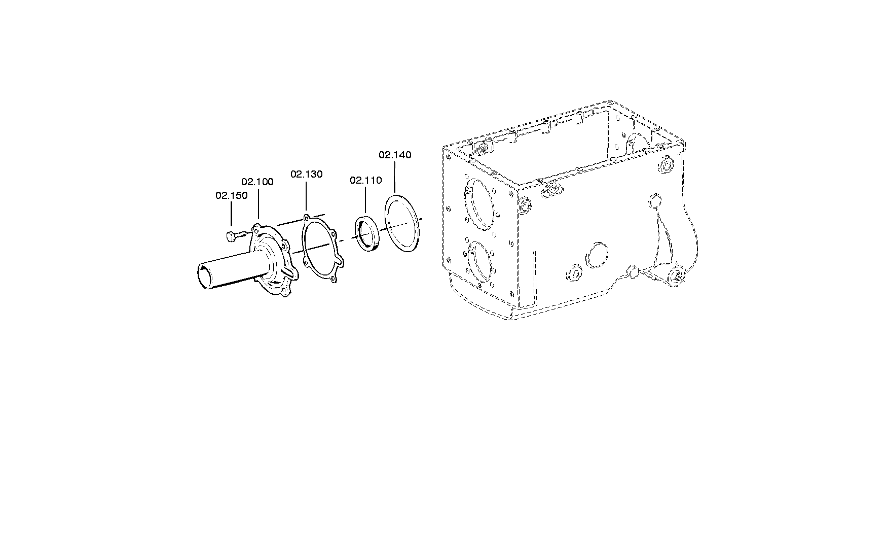 drawing for DAIMLER AG A0002640561 - SHAFT SEAL (figure 2)