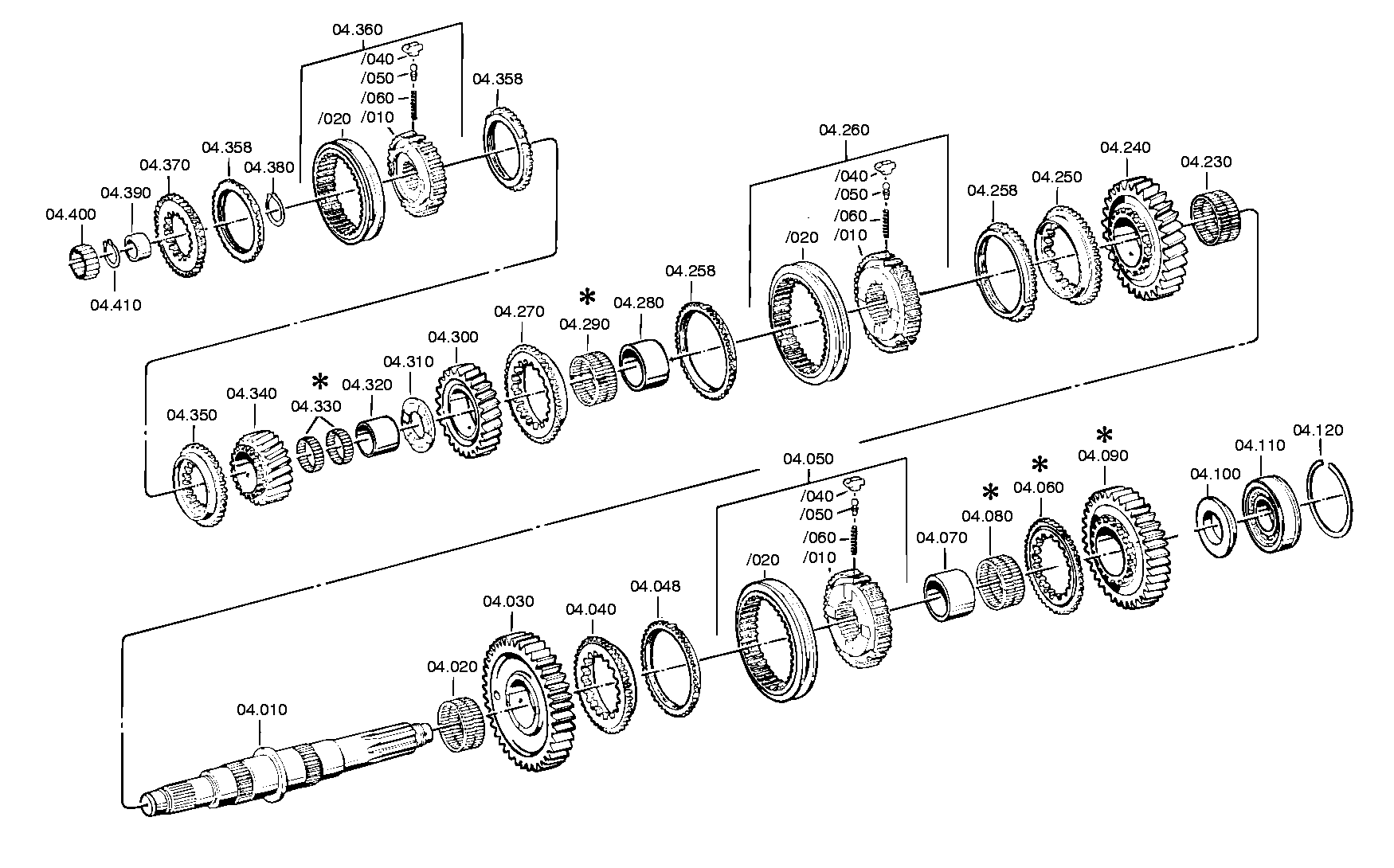 drawing for DAF 607490 - SYNCHRO.BODY (figure 1)