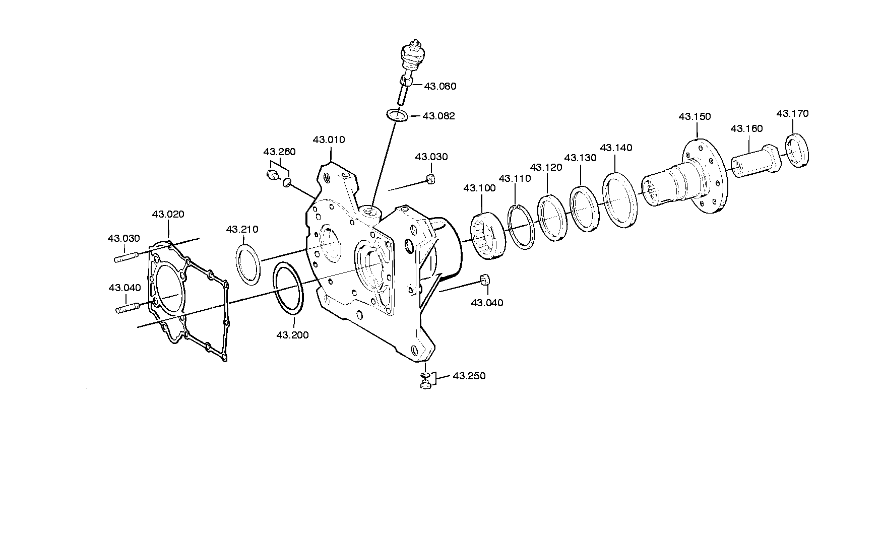 drawing for PONTICELLI 7984345 - SPEEDO SHAFT (figure 1)