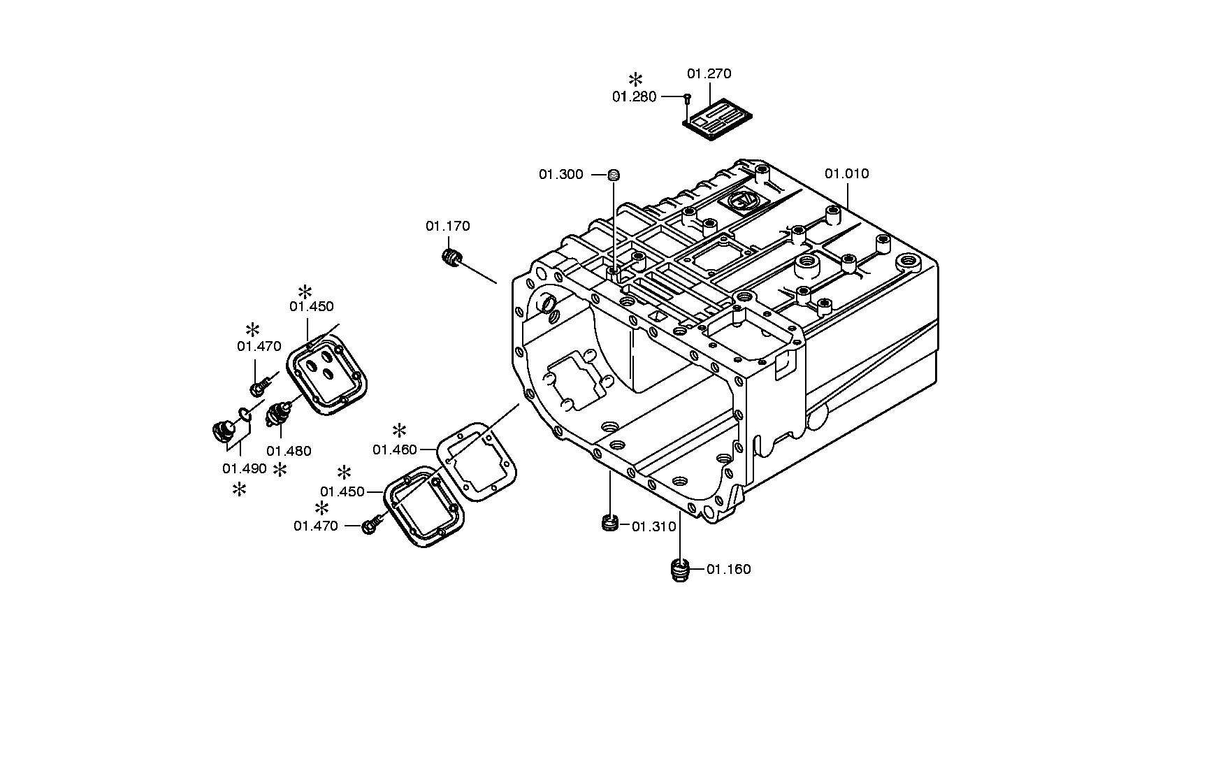 drawing for DAF 69738 - HOUSING (figure 1)