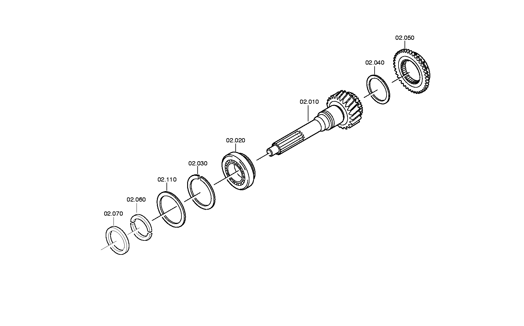 drawing for DAF 689420 - CYLINDER ROLLER BEARING (figure 1)