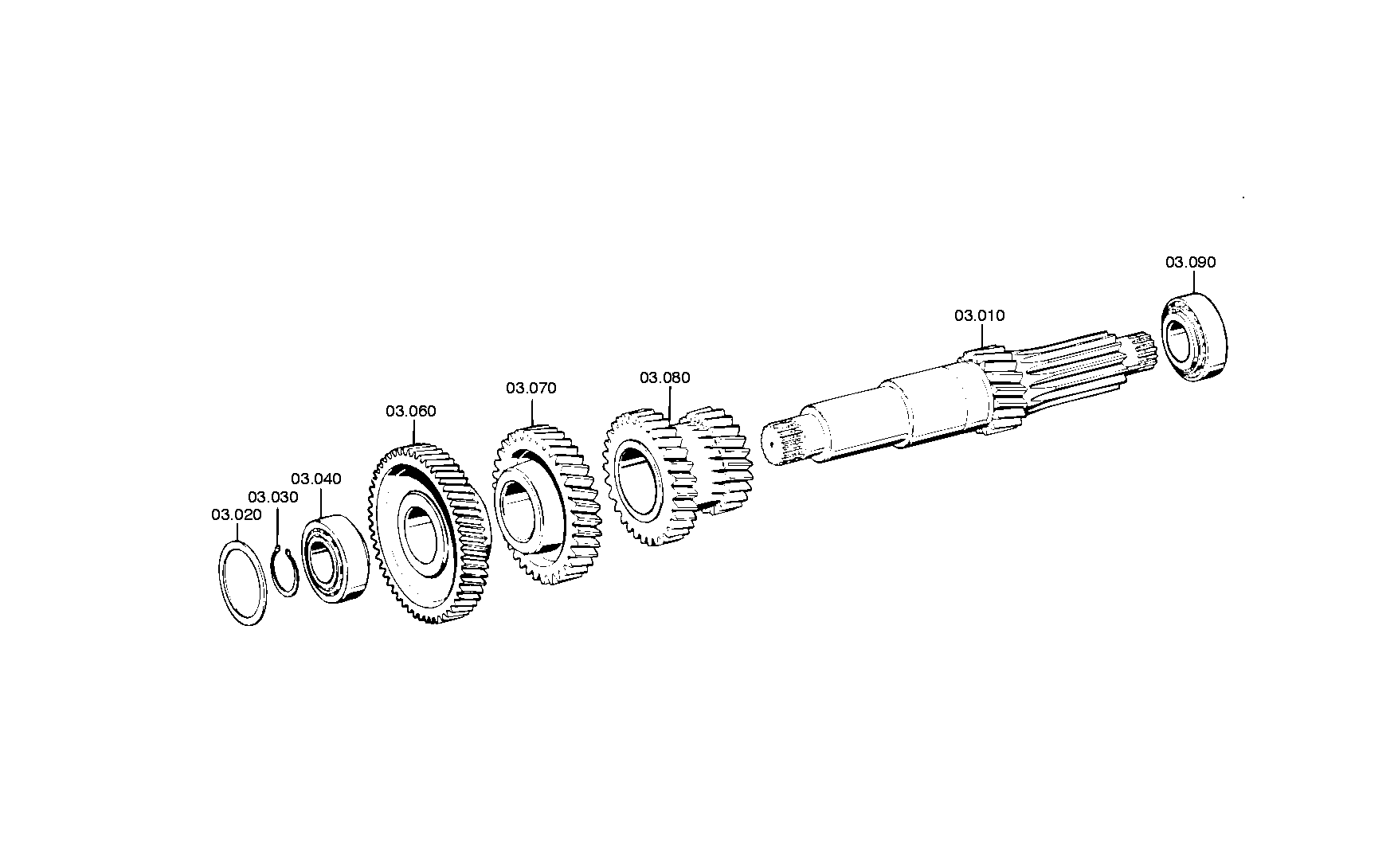 drawing for IVECO 5000808760 - TA.ROLLER BEARING (figure 1)