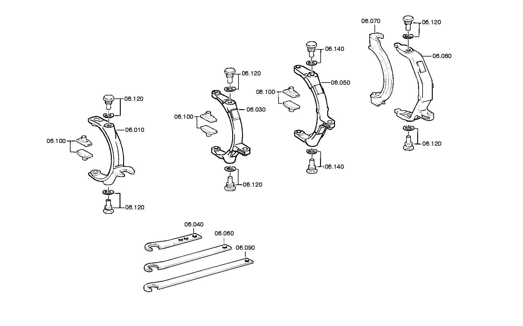 drawing for DAF 608910 - GEARSHIFT CLAMP (figure 1)