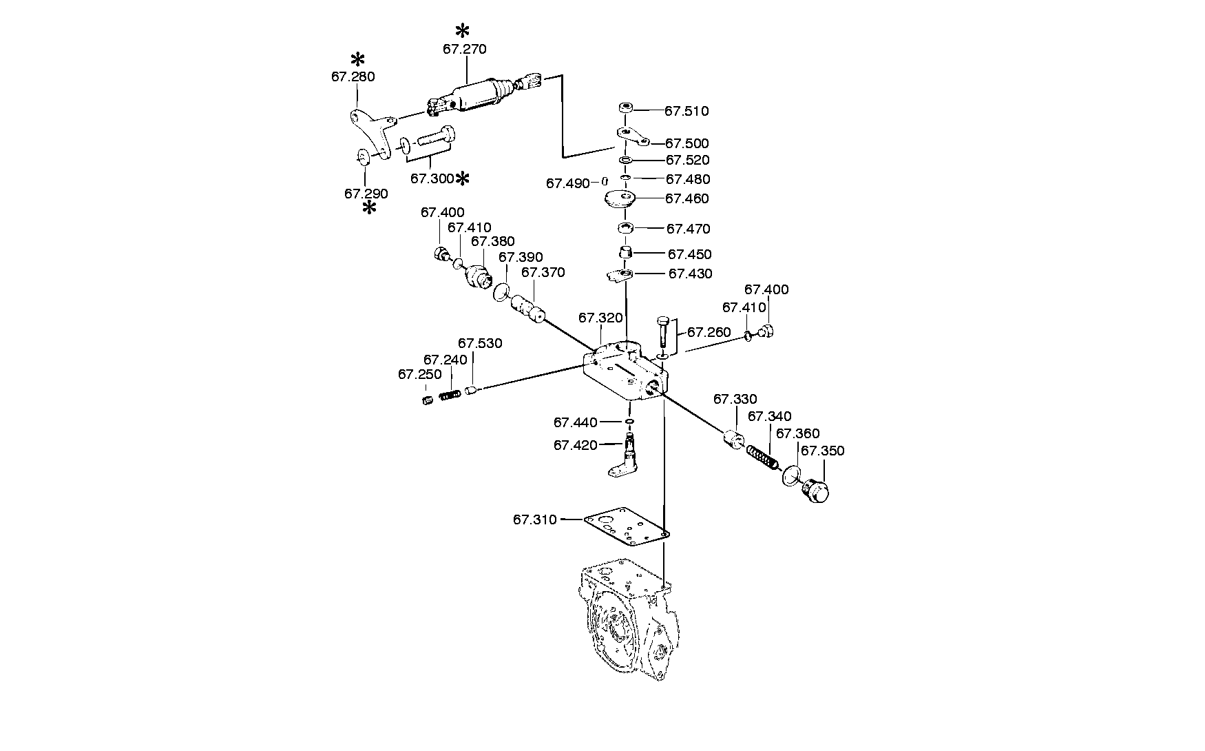 drawing for DAIMLER AG A0002601963 - SHIFT CYLINDER (figure 1)