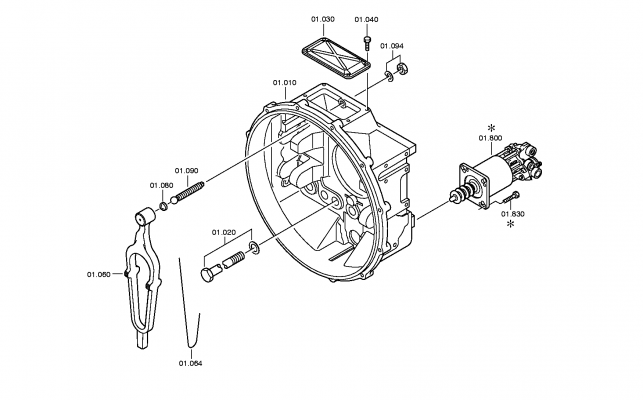 drawing for ASIA MOTORS CO. INC. 409-01-0407 - RELEASE FORK (figure 4)