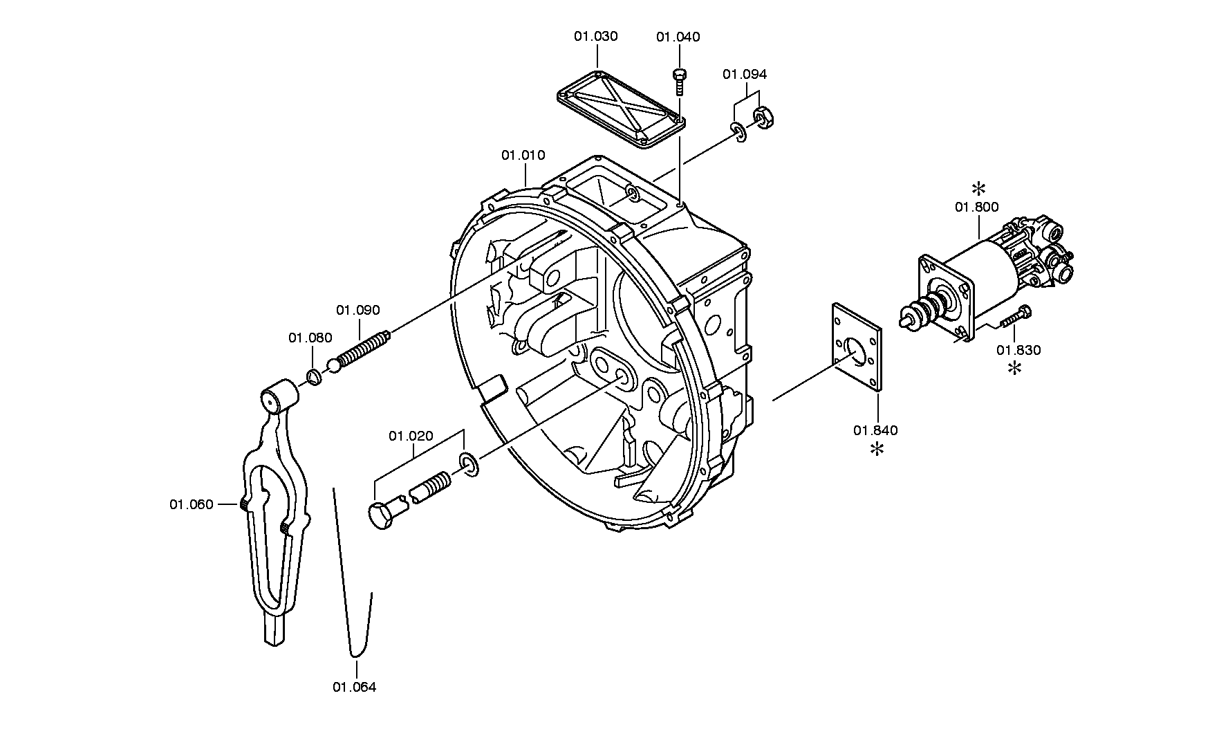 drawing for ASIA MOTORS CO. INC. 409-01-0407 - RELEASE FORK (figure 5)