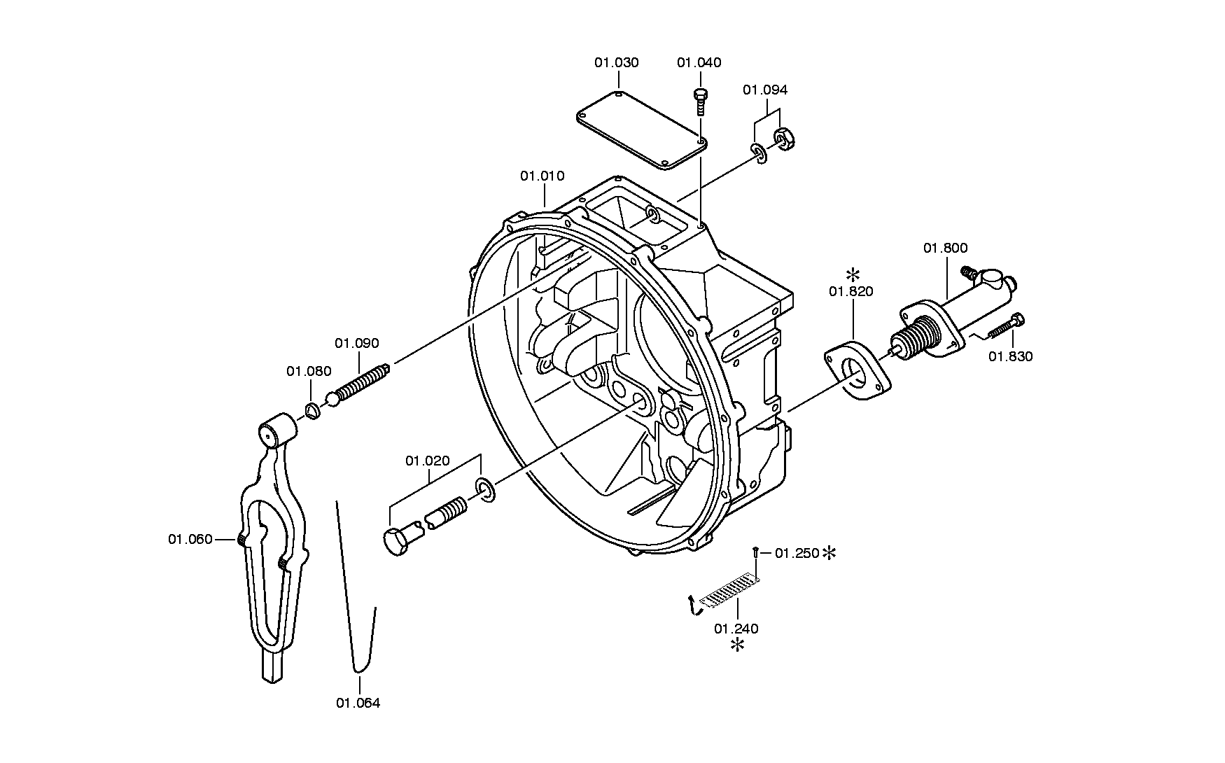 drawing for DEUTZ AG 02246311 - CLUTCH BELL HOUSING (figure 4)