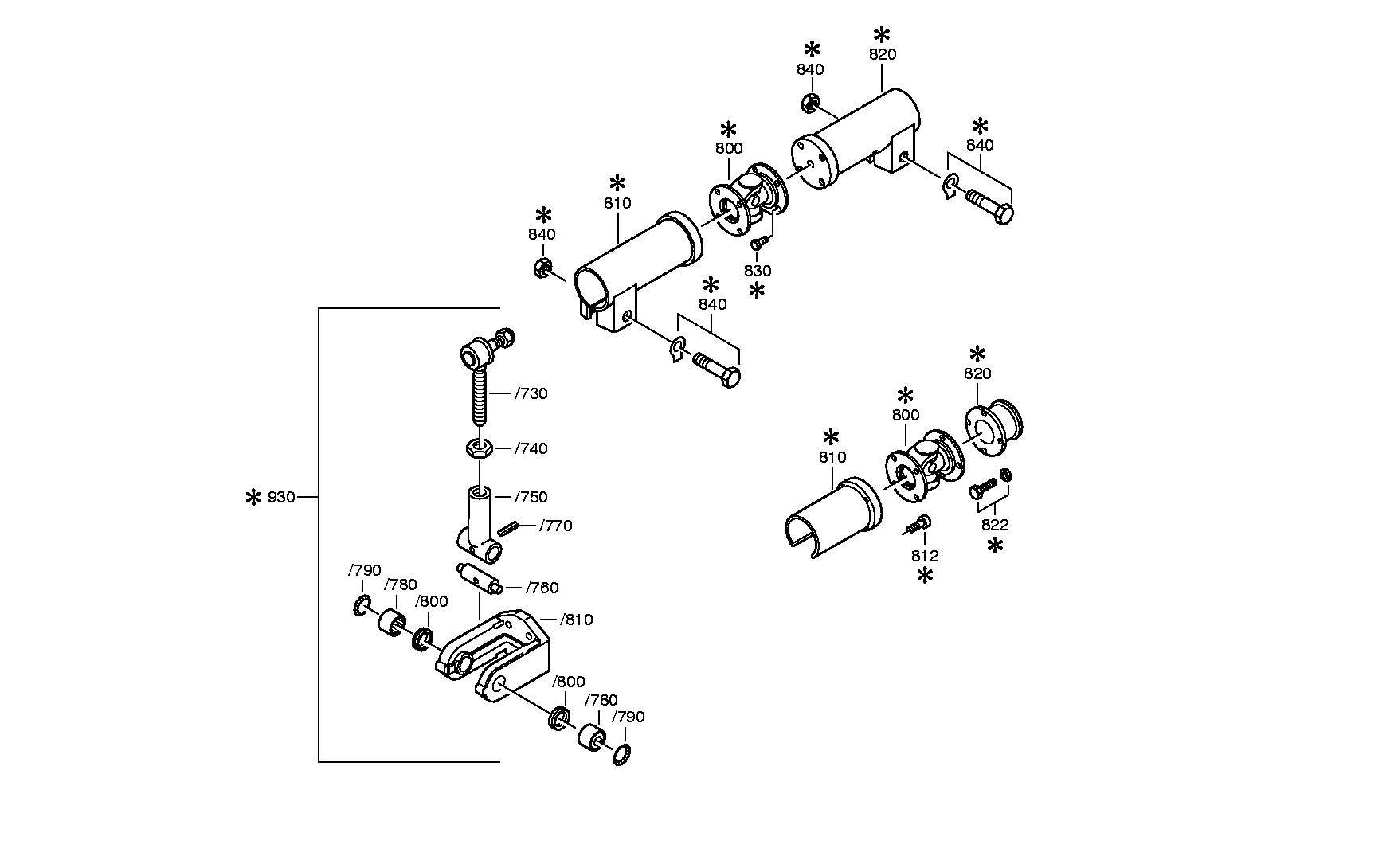 drawing for MAN N1.01101-2054 - TUMBLER YOKE (figure 4)