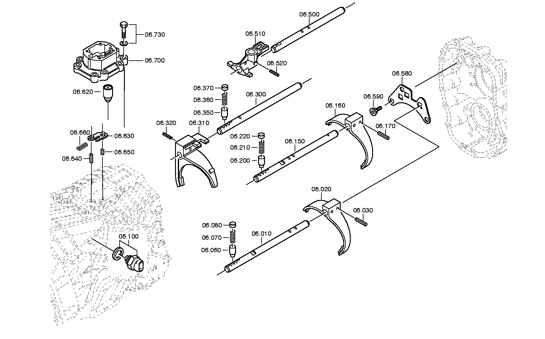 drawing for DAIMLER AG A0002658102 - GEAR SHIFT FORK (figure 1)