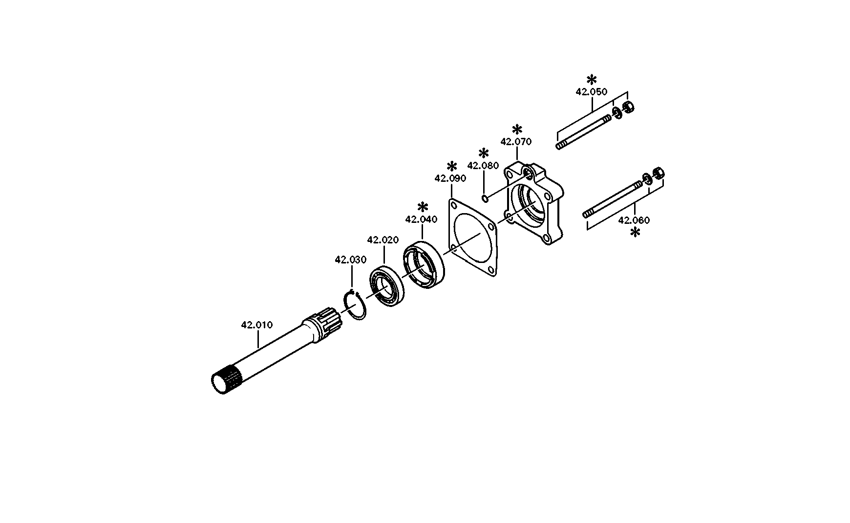 drawing for KIA-MOTORS CORP 5001853842 - INTERM.SHAFT (figure 2)