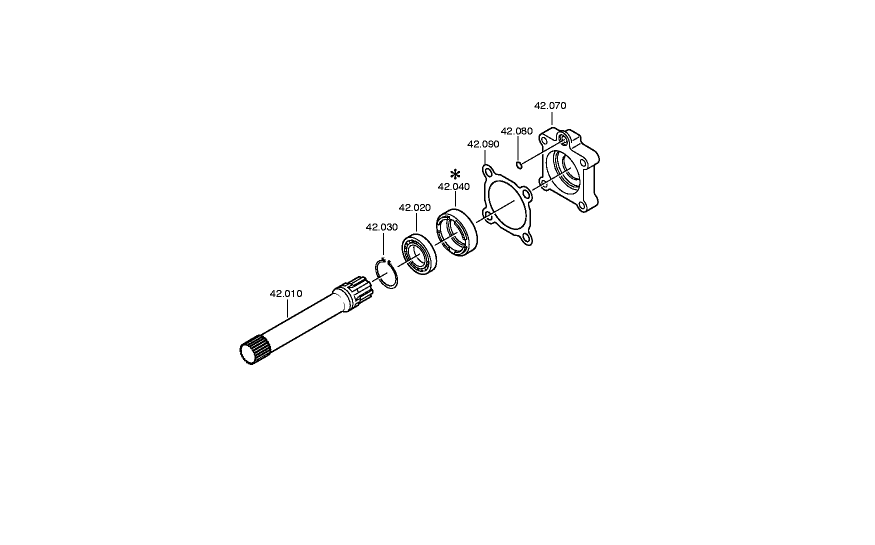 drawing for KIA-MOTORS CORP 5001853842 - INTERM.SHAFT (figure 3)