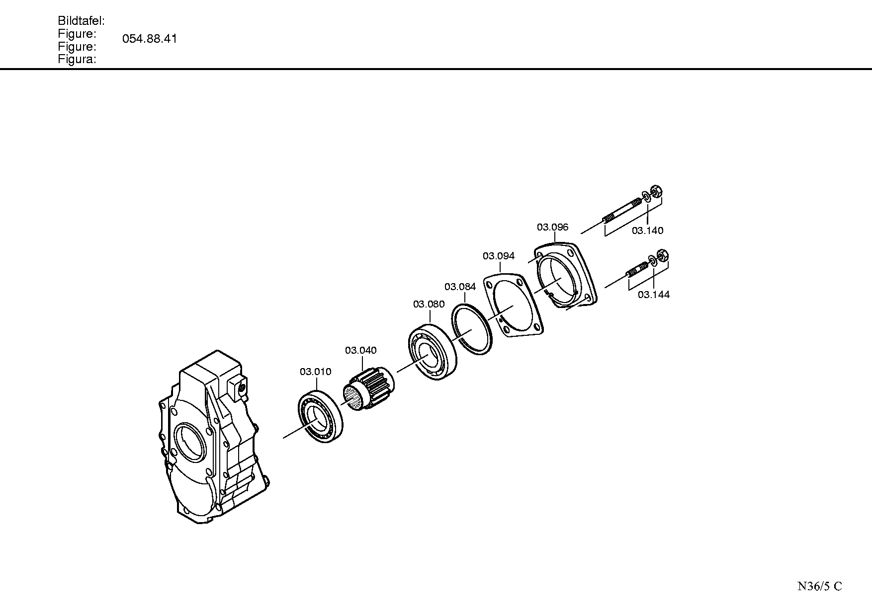 drawing for DOOSAN MX052521 - BALL BEARING (figure 2)