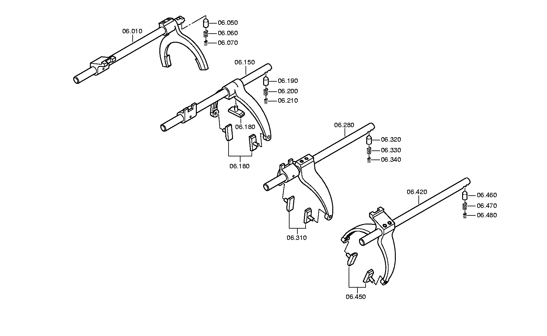 drawing for SCANIA 1544098 - GEAR SHIFT RAIL (figure 1)