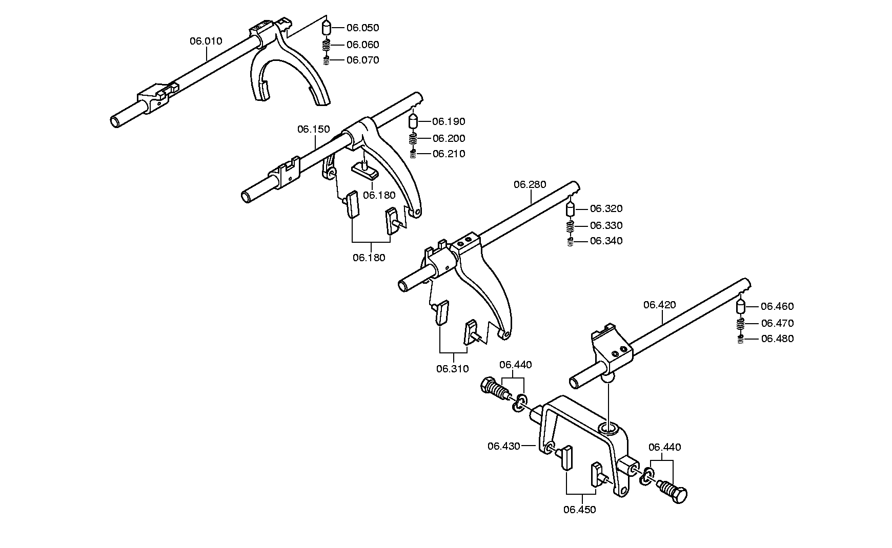 drawing for SCANIA 1544098 - GEAR SHIFT RAIL (figure 2)