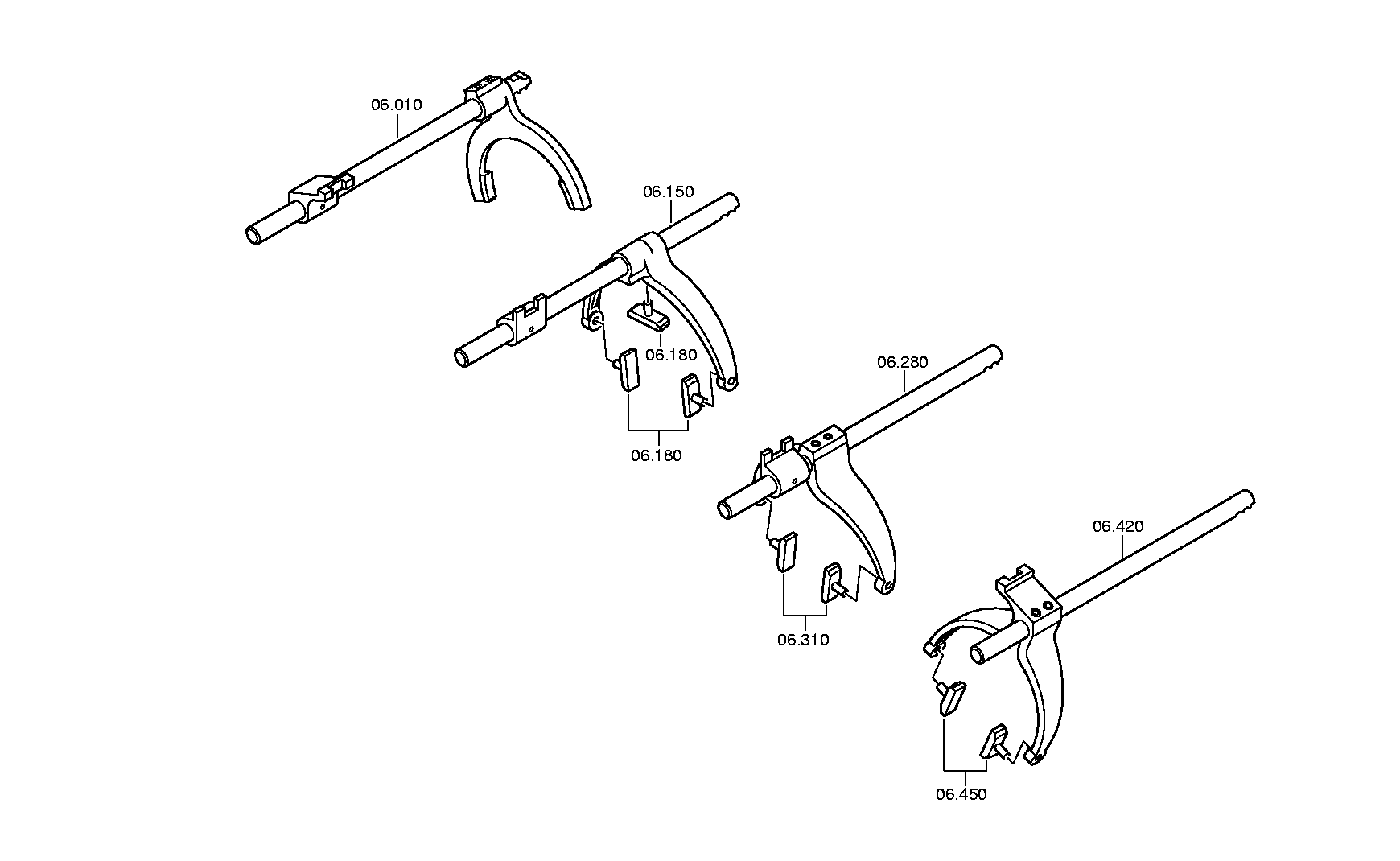 drawing for SCANIA 1544098 - GEAR SHIFT RAIL (figure 3)