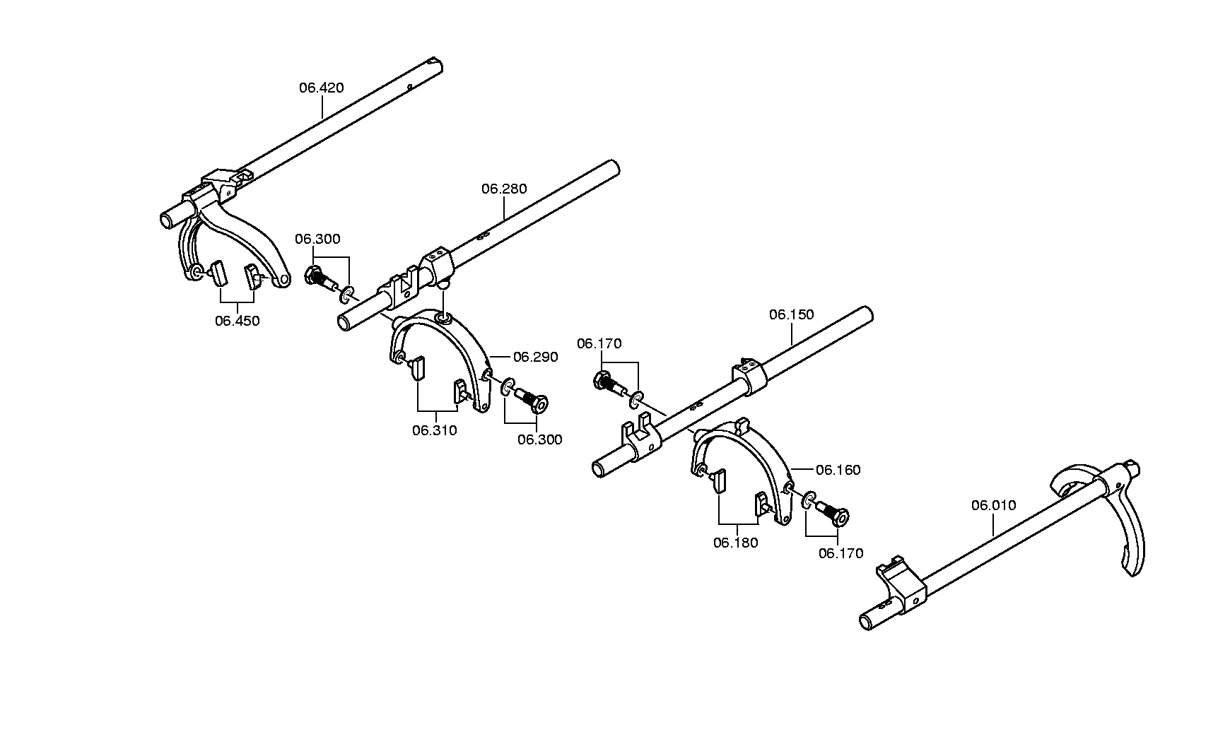 drawing for VBC 3096886 - GEAR SHIFT RAIL (figure 2)
