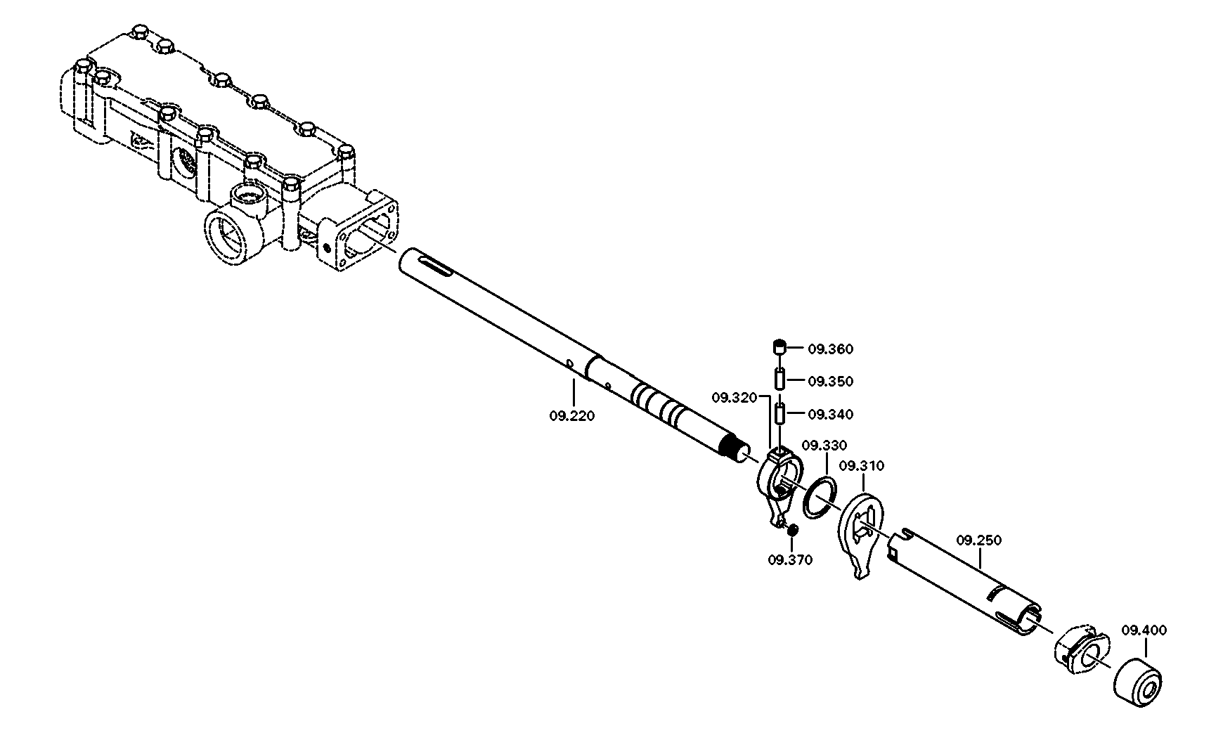 drawing for VBC 3096904 - VALVE LEVER (figure 3)