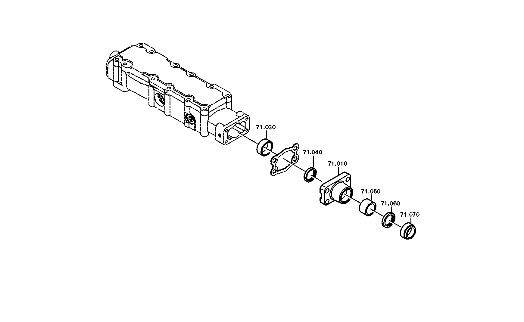 drawing for IVECO 42569665 - OUTPUT FLANGE (figure 1)