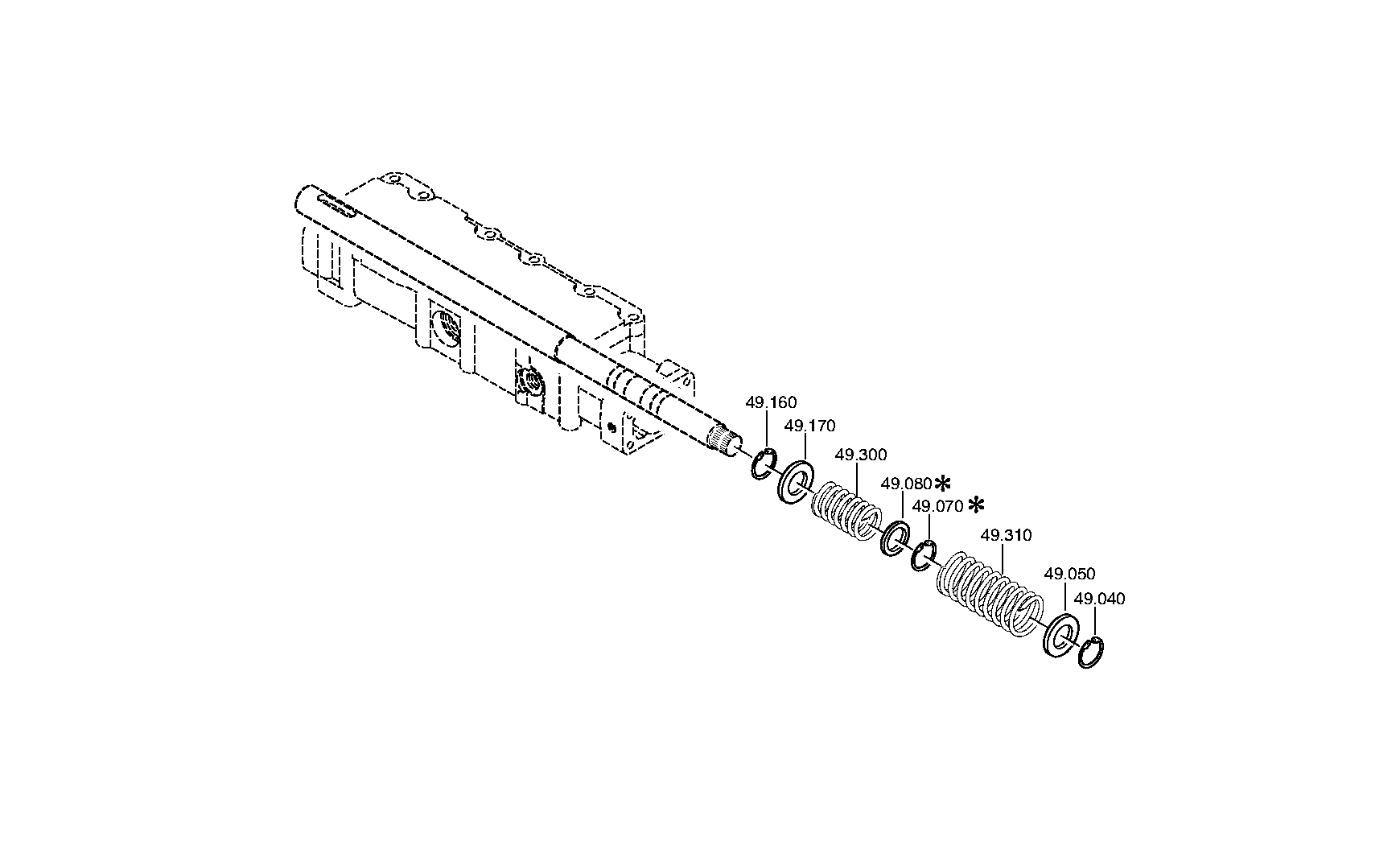 drawing for Hyundai Construction Equipment QZ1328368003 - PUSH ROD (figure 1)