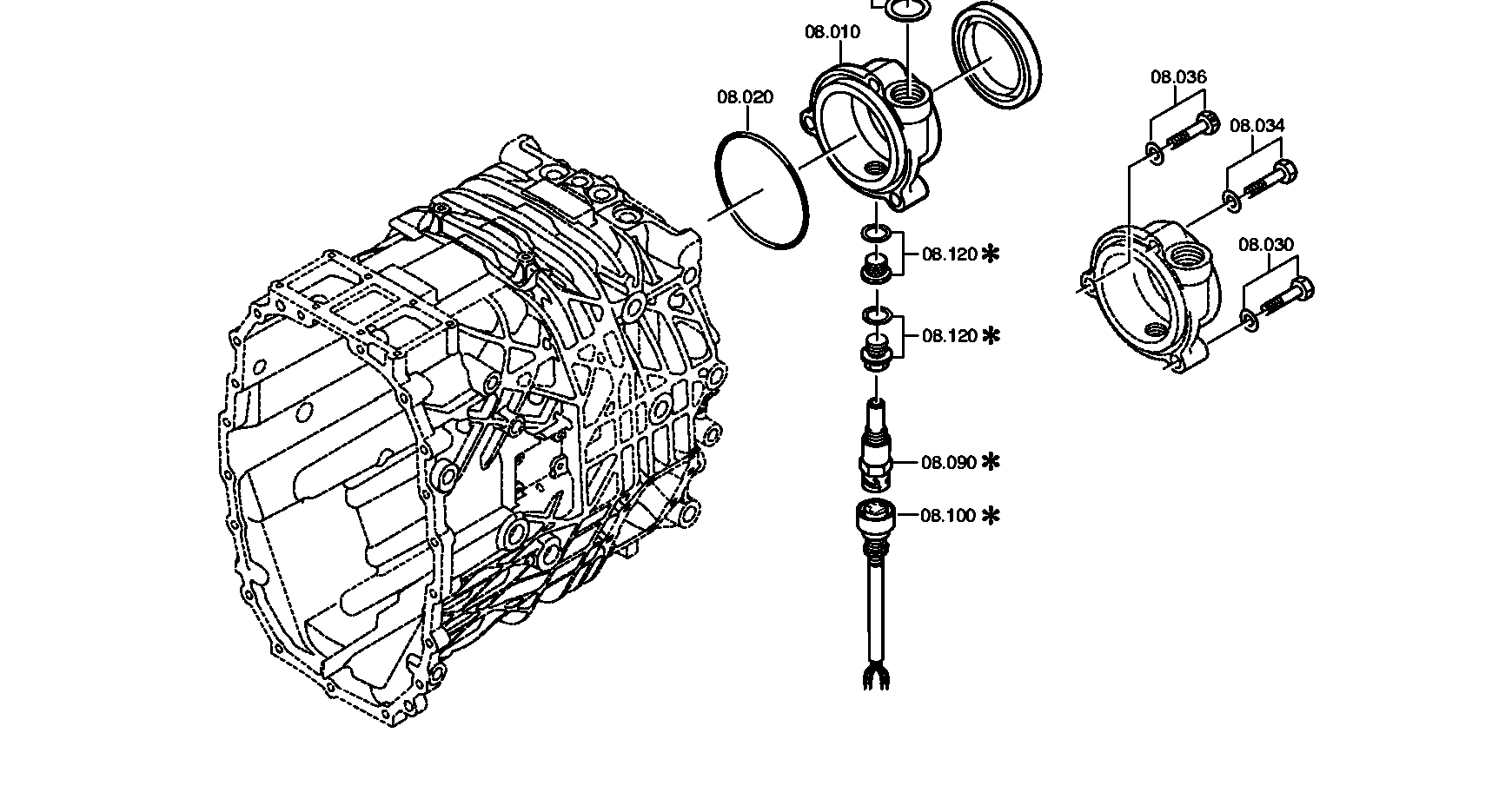 drawing for ASIA MOTORS CO. INC. 409-01-0429 - CABLE NAT (figure 1)