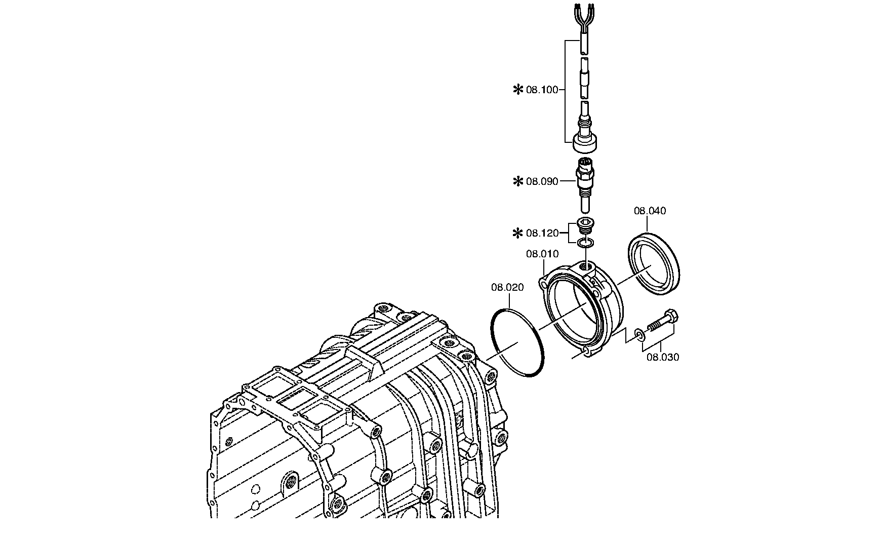 drawing for DAF 1917956 - CLUTCH ACTUATOR (figure 4)