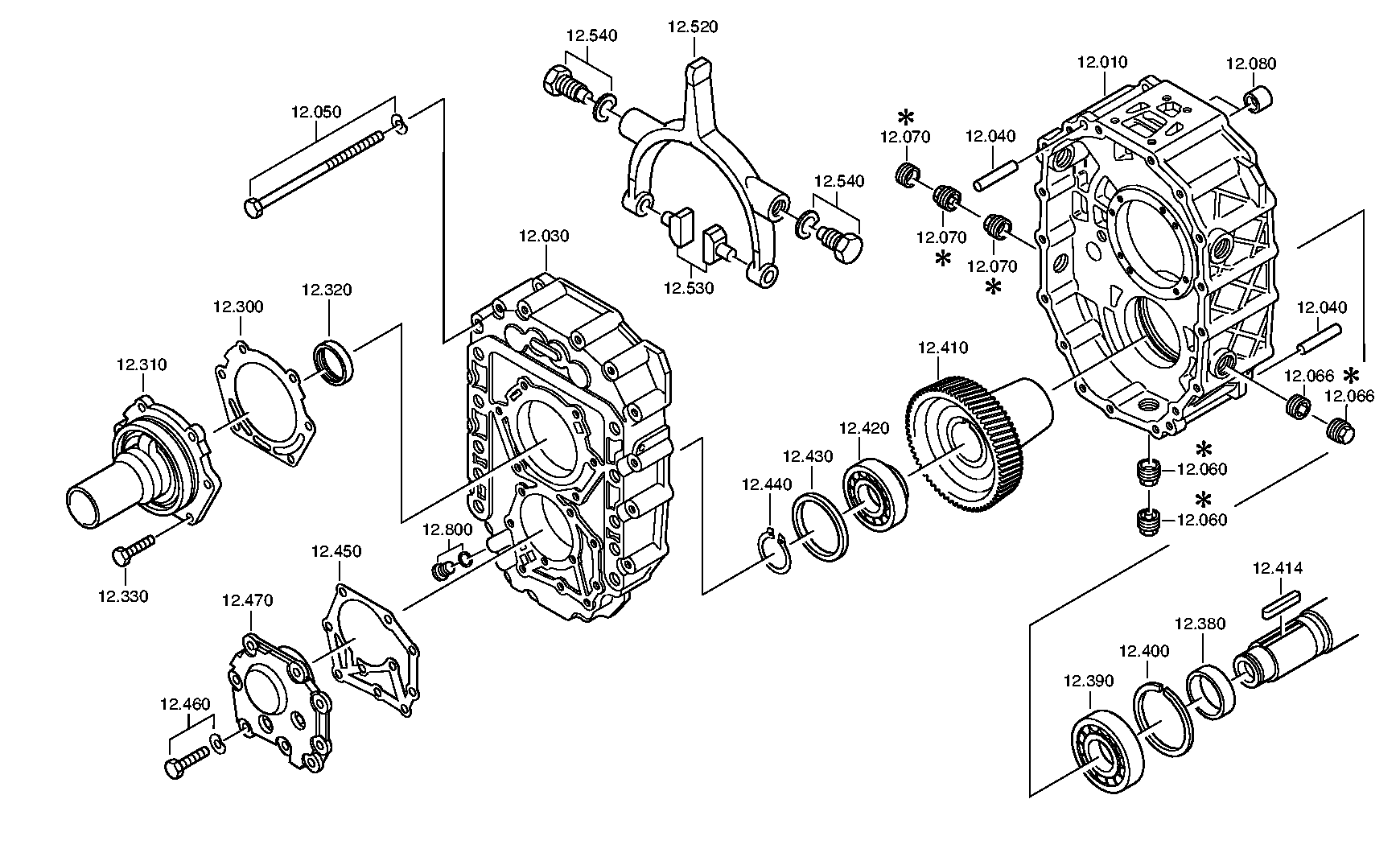 drawing for DAF 1897664 - 5/2 WAY VALVE (figure 1)
