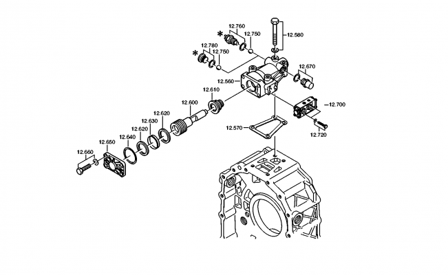 drawing for DAF 1897664 - 5/2 WAY VALVE (figure 3)