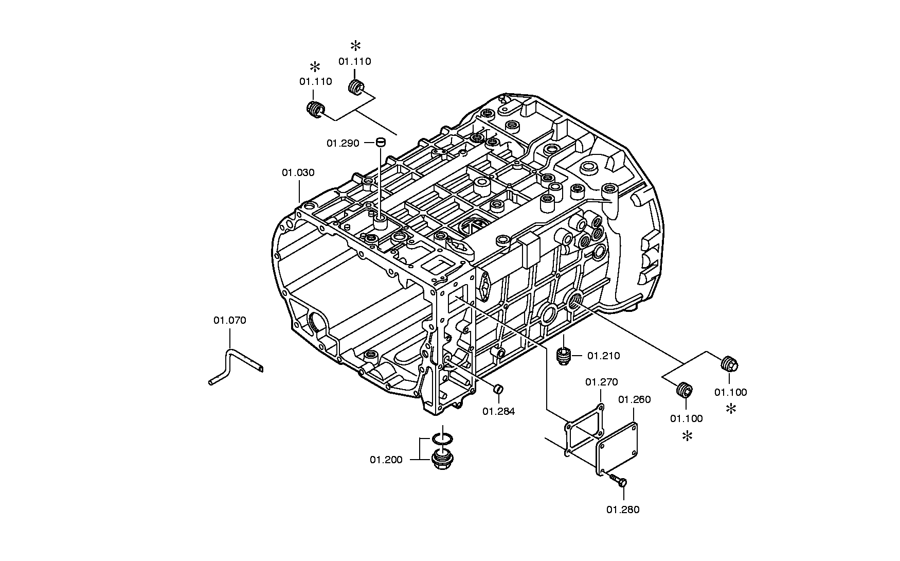 drawing for IVECO 42562607 - TRANSM.HOUSING (figure 1)