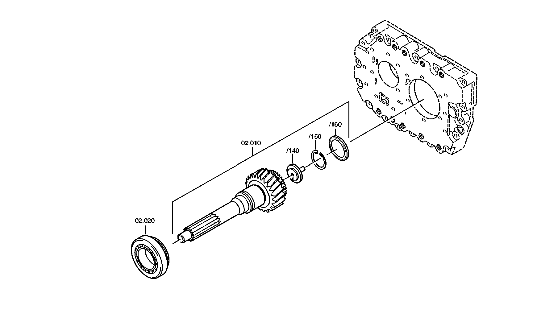 drawing for IVECO 5001859709 - INPUT SHAFT (figure 1)