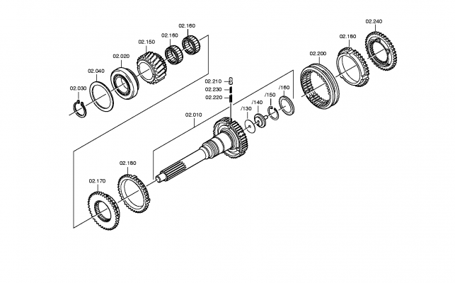 drawing for ZF 1304202263 - INPUT SHAFT (figure 1)