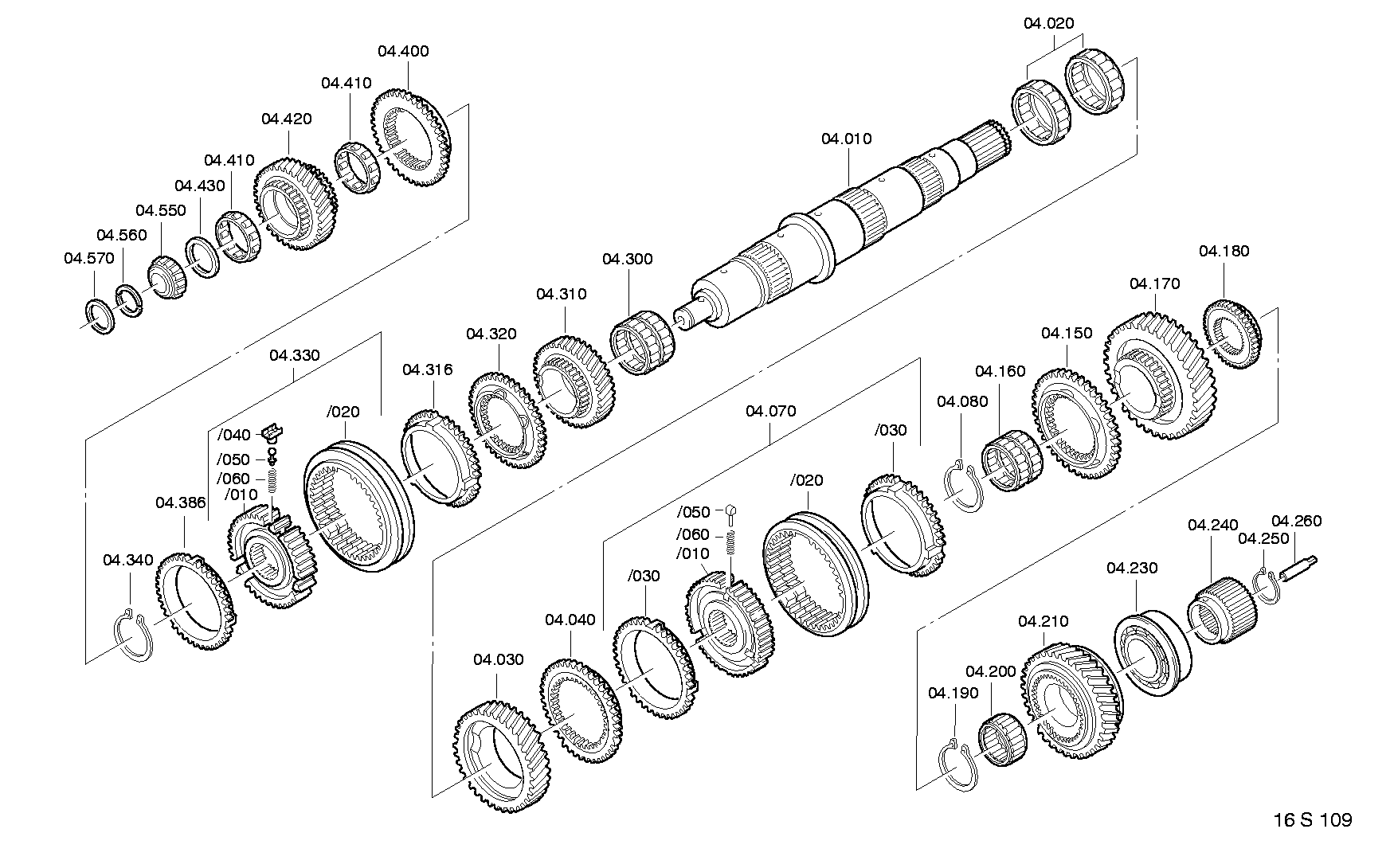 drawing for ZF 1304204049 - SYNCHRONIZER (figure 1)