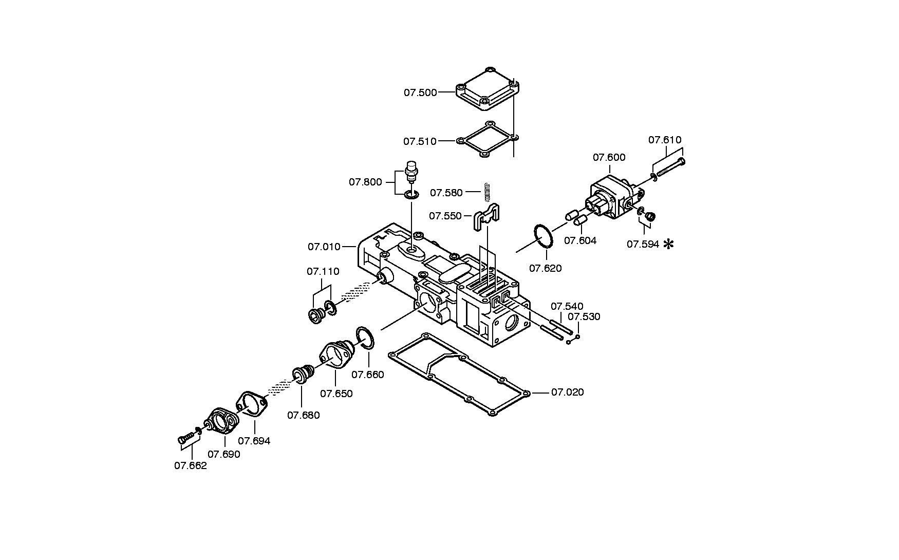 drawing for DAF 1304151 - CUT-OFF VALVE (figure 1)