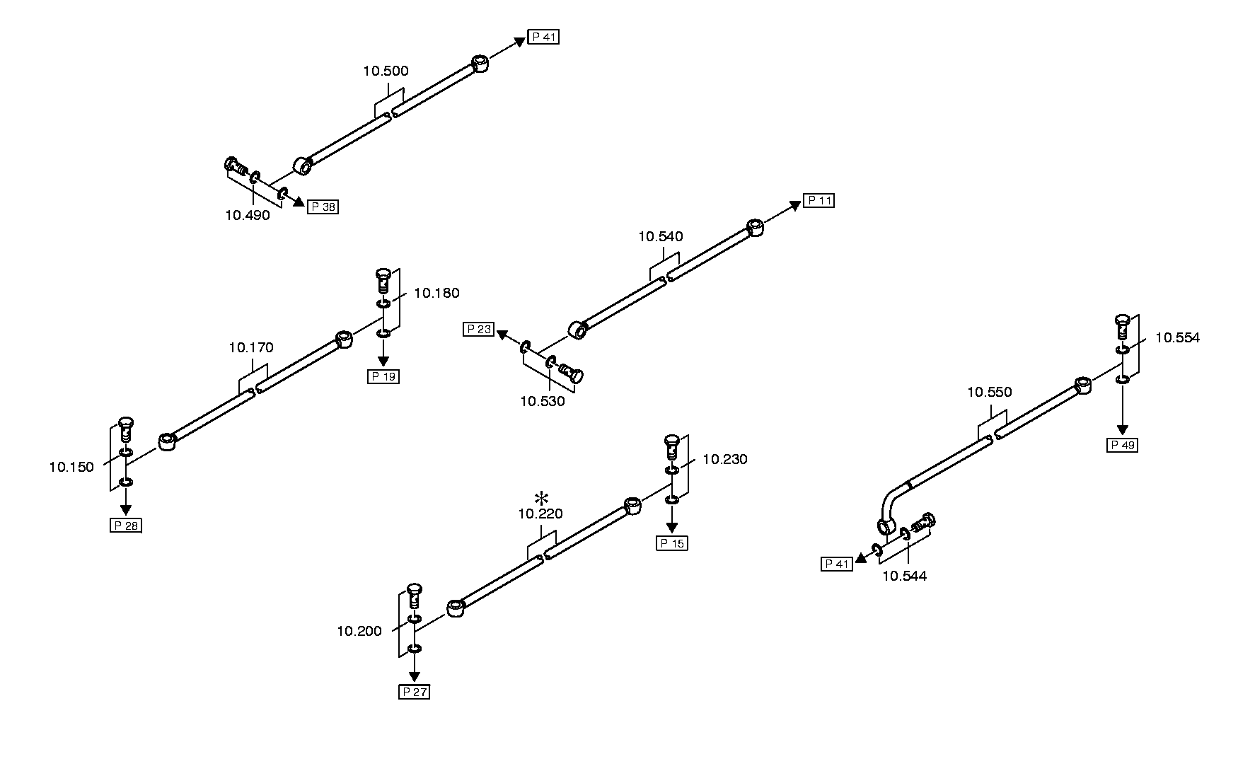 drawing for DAIMLER AG A0002674549 - PIPE (figure 3)