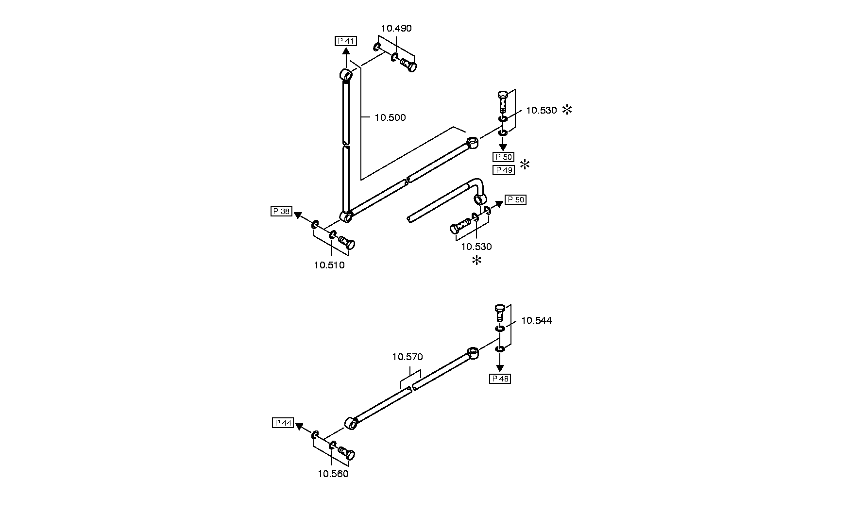 drawing for DAIMLER AG A0002674549 - PIPE (figure 4)