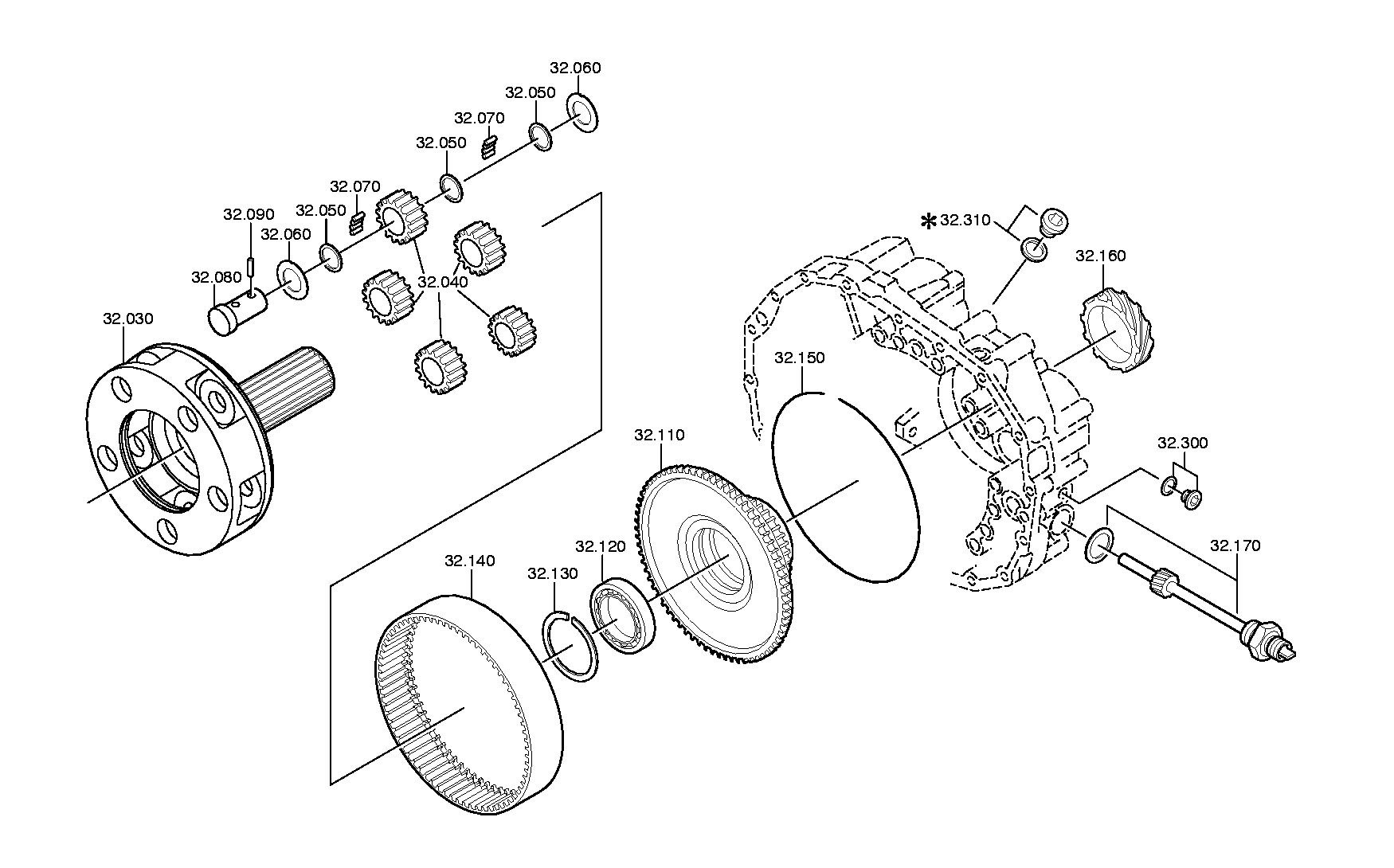 drawing for DAIMLER AG A0002604761 - PLANET CARRIER (figure 2)