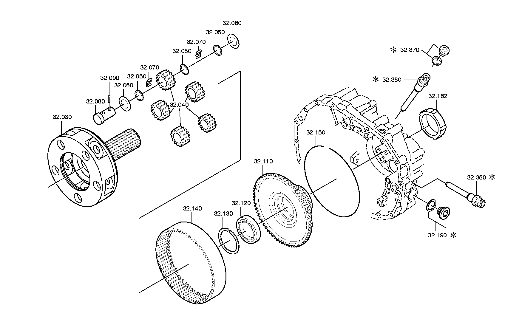 drawing for IVECO 5001839037 - PLANET GEAR SET (figure 3)
