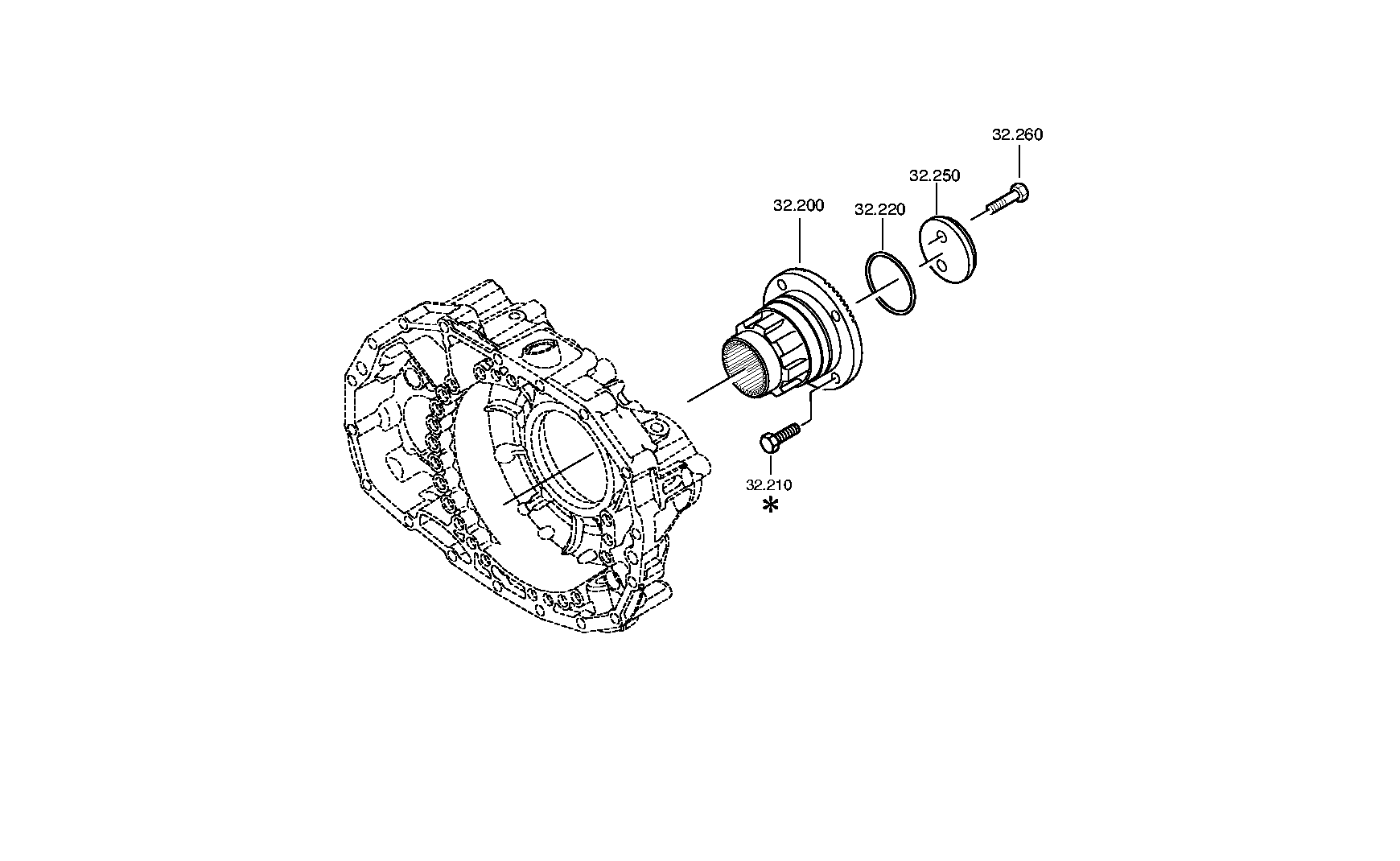 drawing for EUROBUS 4256951 - OUTPUT FLANGE (figure 2)