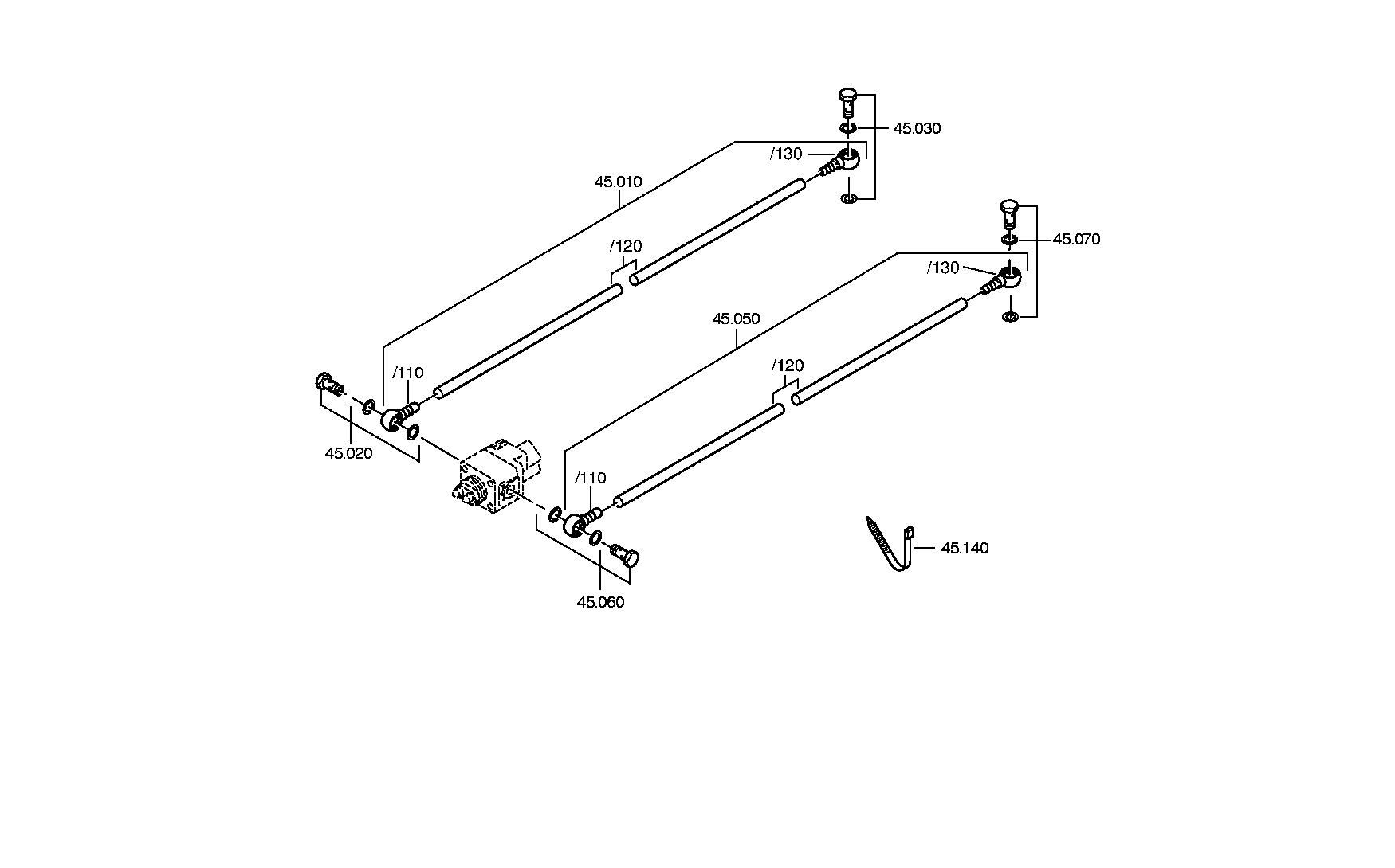 drawing for RHEINMETALL LANDSYSTEME GMBH 105002242 - HOLLOW/UNION SCREW (figure 1)