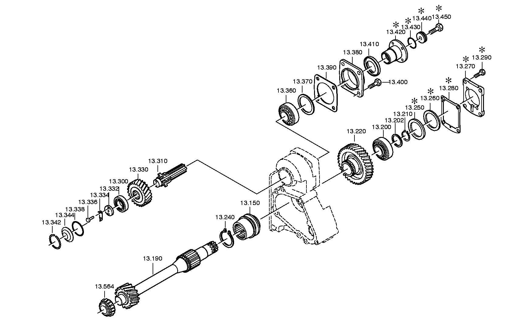 drawing for DAF 1291481 - SHAFT (figure 3)