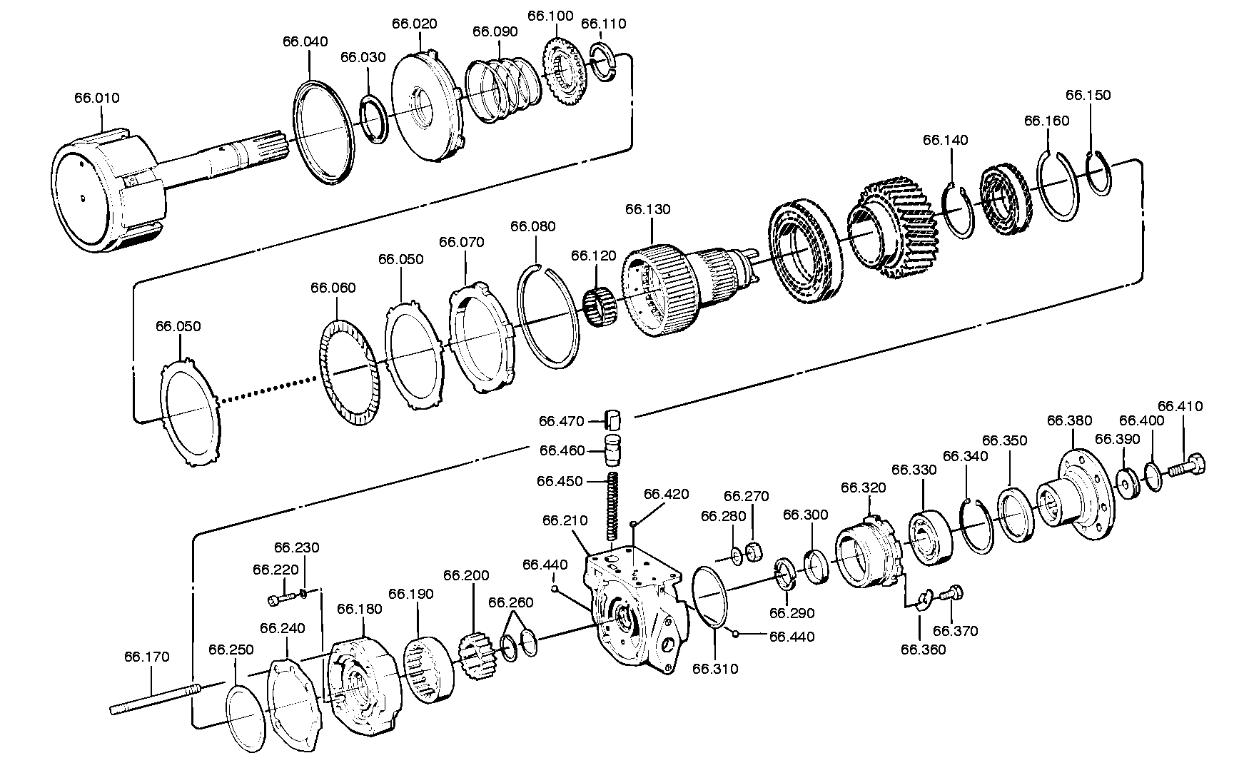 drawing for DAF 69374 - OUTPUT SHAFT (figure 1)