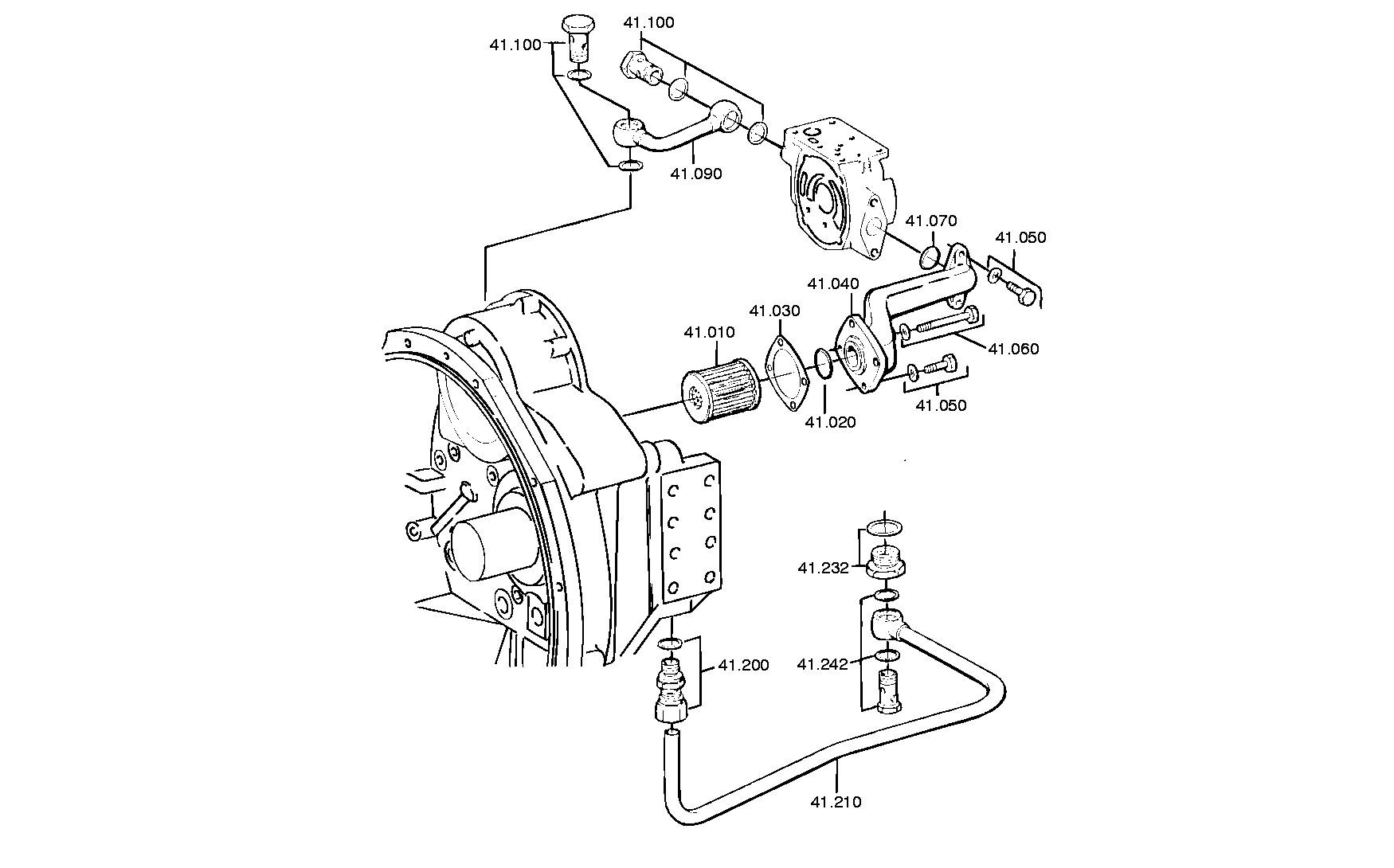 drawing for DAF AA3980 - SUCTION TUBE (figure 1)