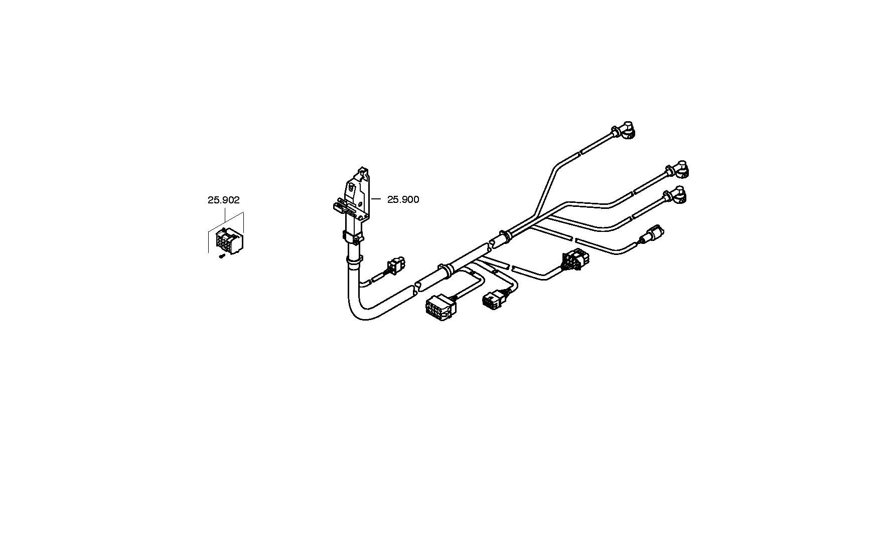 drawing for DAF TRUCKS 1208465 - CABLE GENERAL (figure 1)