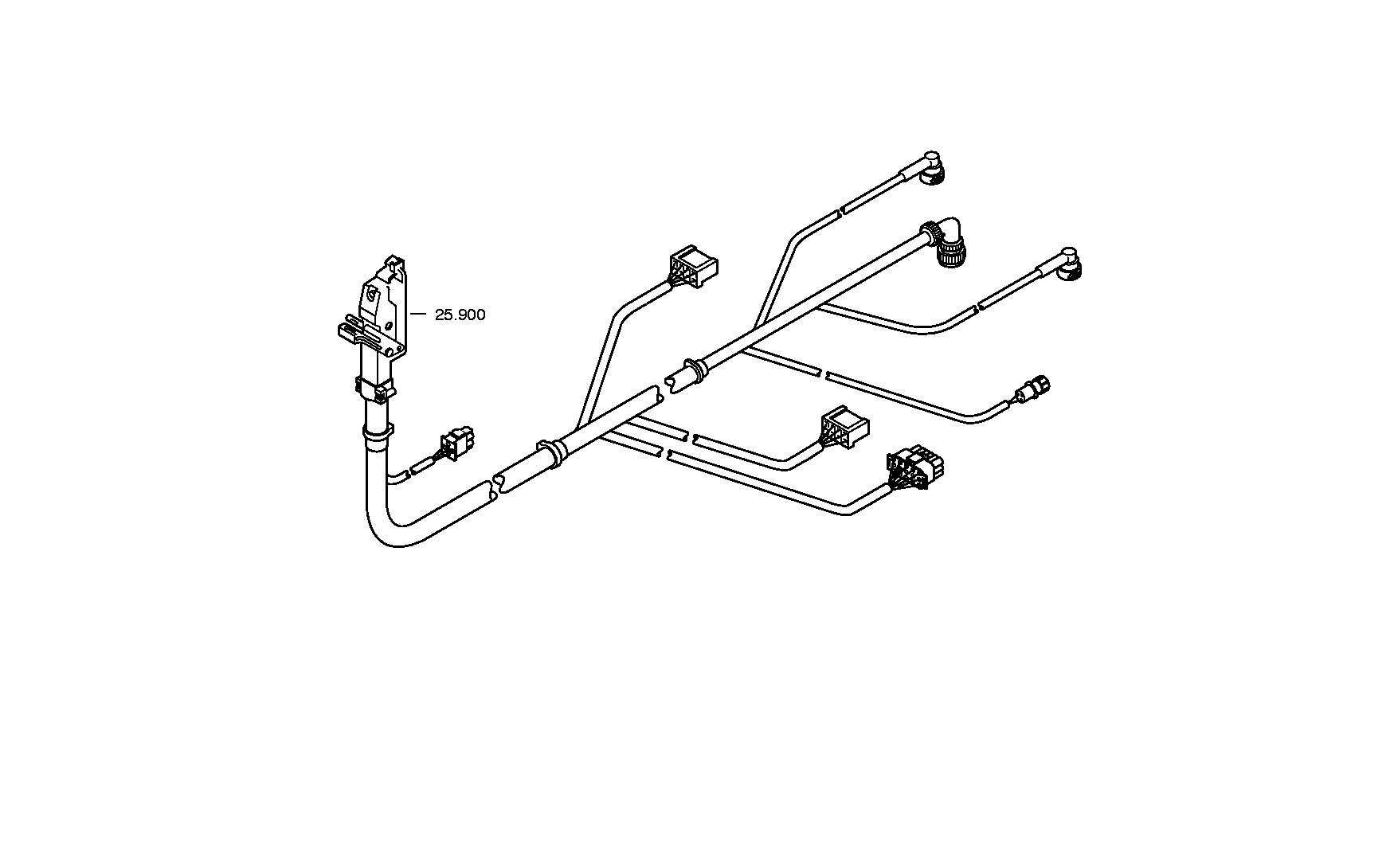 drawing for DAF TRUCKS 1208465 - CABLE GENERAL (figure 2)