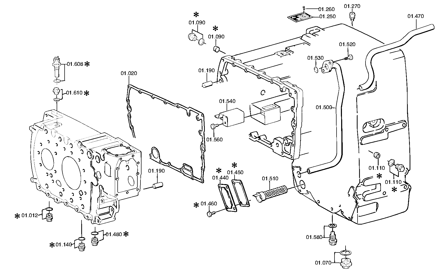 drawing for DAIMLER AG A0002607485 - OIL TUBE (figure 1)