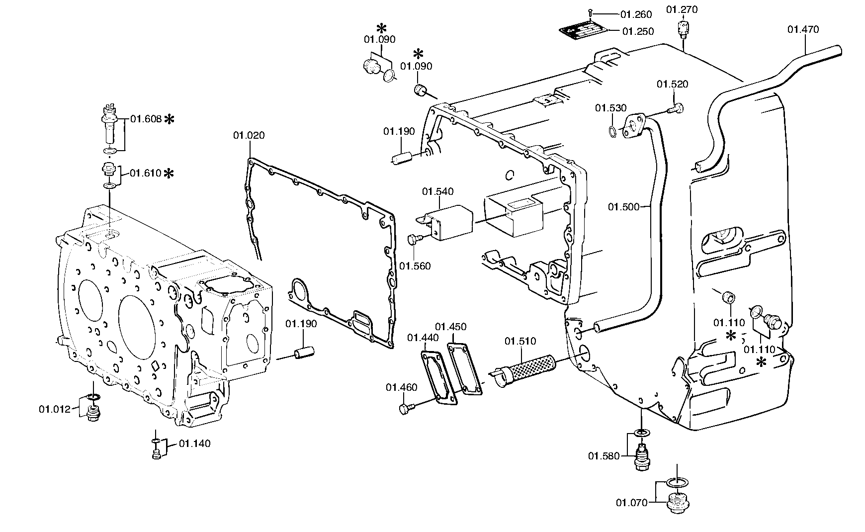 drawing for DAIMLER AG A0002607485 - OIL TUBE (figure 2)