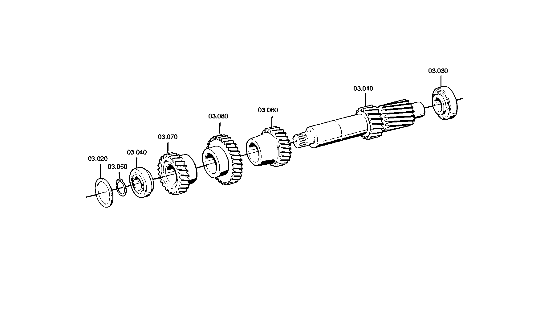 drawing for DAIMLER AG A0019808002 - TAPERED ROLLER BEARING (figure 1)