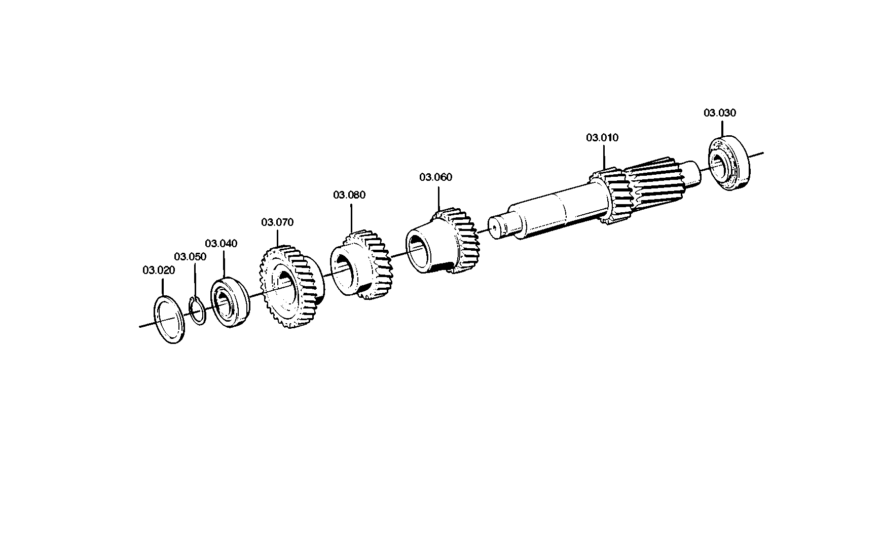 drawing for DAIMLER AG A0019808002 - TAPERED ROLLER BEARING (figure 3)