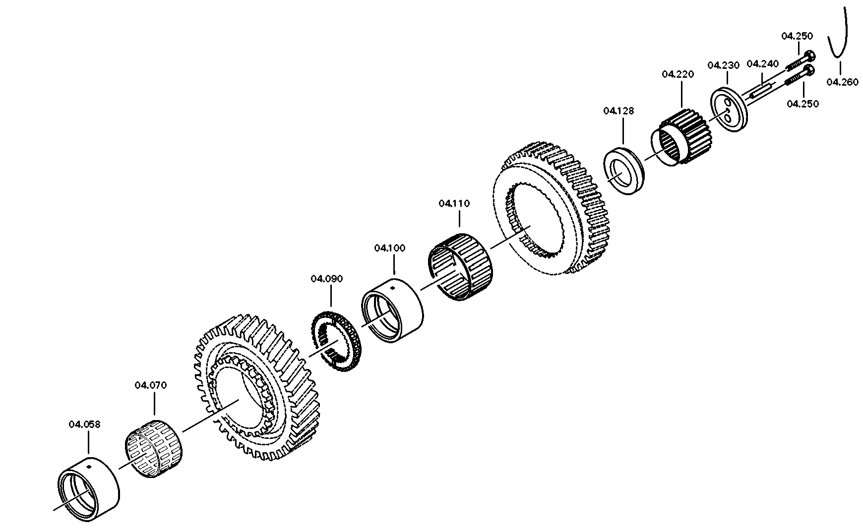 drawing for DOOSAN 053762 - CIRCLIP (figure 3)